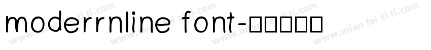 moderrnline font字体转换